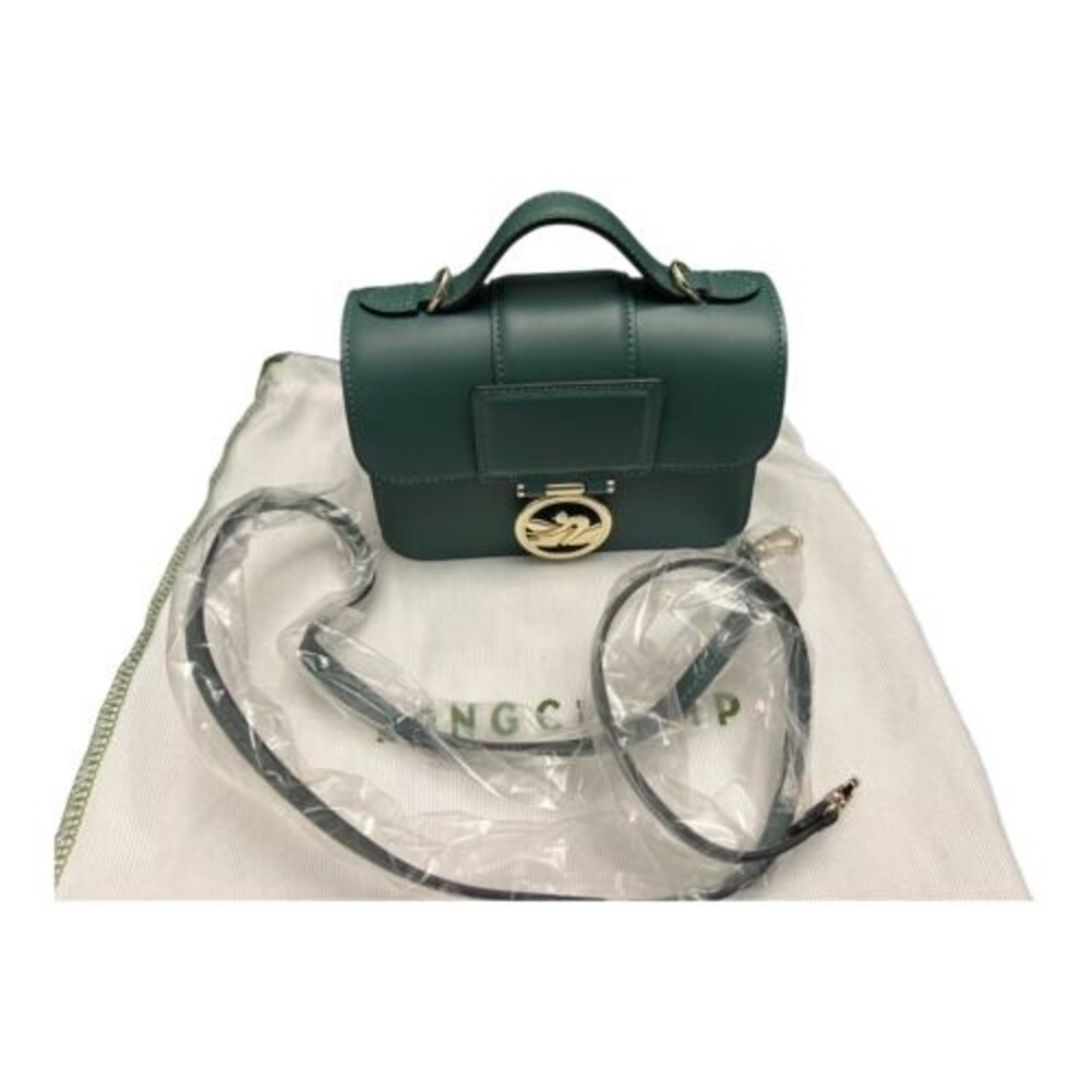 Longchamp Small Box Trot Crossbody Green Boxtrot Leather Handbag New $595 - Picture 9 of 14